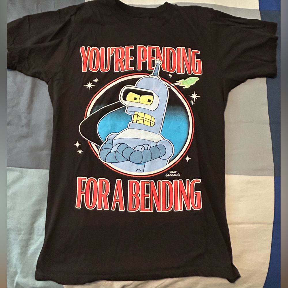 Futurama Black Graphic Bender T-Shirt
